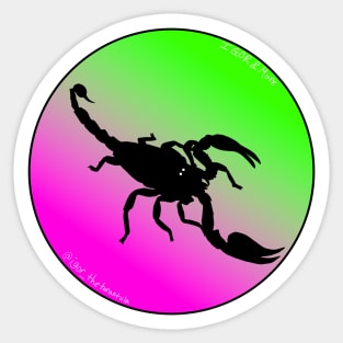 Scorpion Pink/Green “Watermelon” Gradient Sticker